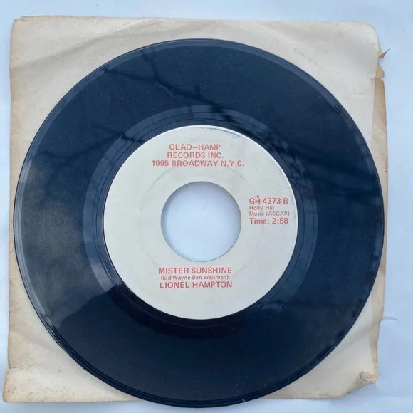 LIONEL HAMPTON: Chameleon / Mister Sunshine 45 RPM White Label Promo Record - Picture 2 of 2